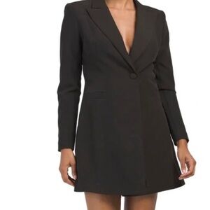 Aidan Mattox Black Tuxedo Dress